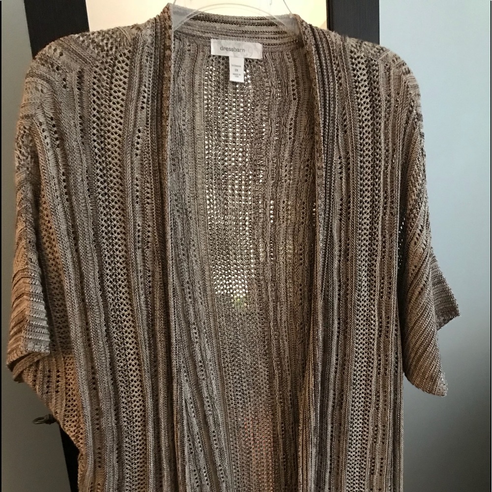 Open weave short sleeve, size 2X cardigan